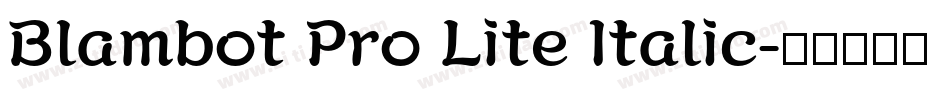 Blambot Pro Lite Italic字体转换
